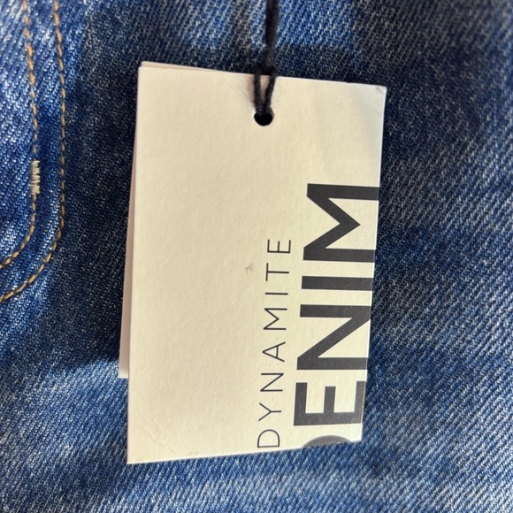 DYNAMITE Sz 27 Justina Jeans Mid-Wash Straight Leg high Waisted NEW WITH TAGS - Picture 7 of 16